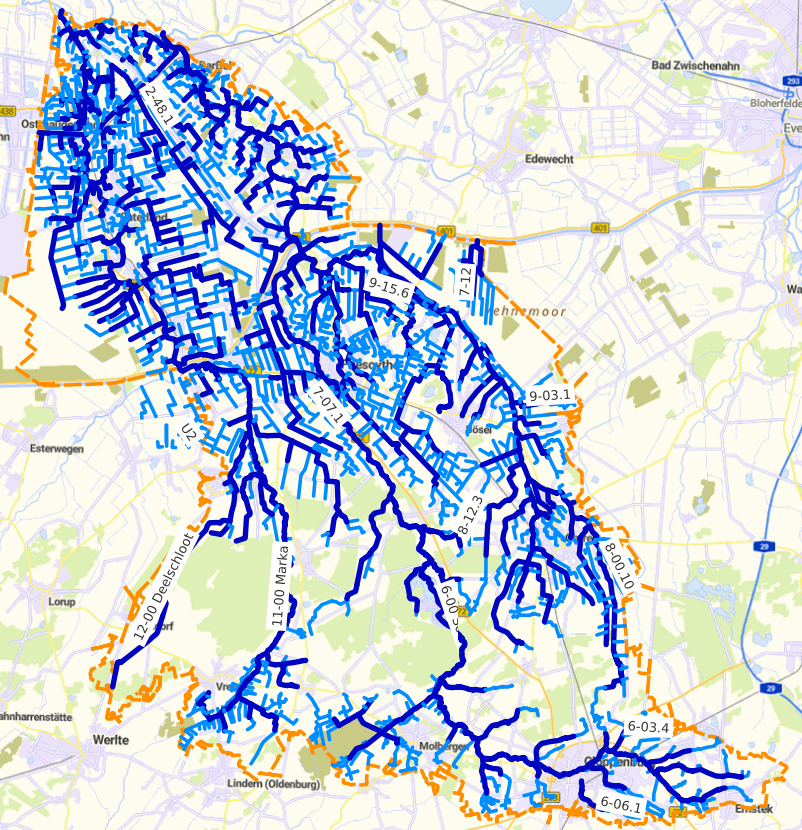Verbandsgebiet der Friesoyther Wasseracht